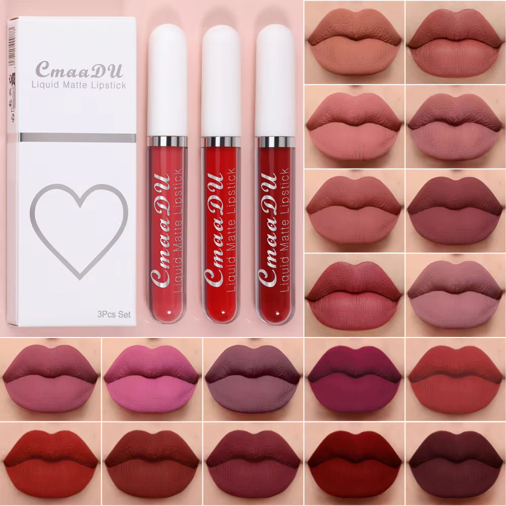 VelvetStay™ Lip Set 💄 10 Matte Shades, All-Day Wear